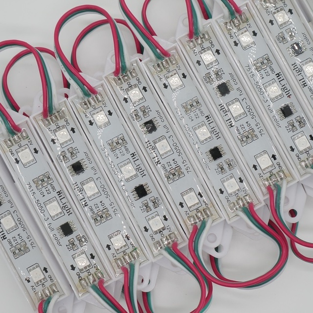 Dream Color IP65 Addressable WS2811 DC12V Back Light for Advertisement Signs 3leds SMD 5050 0.75W Led Module Outdoor