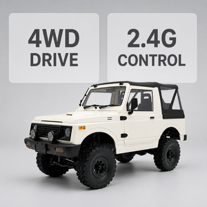 C74-1 Veicolo <span class=keywords><strong>RC</strong></span> Fuoristrada <span class=keywords><strong>Bianco</strong></span> 4WD con Telecomando 2.4G, Luci Anteriori, Carrozzeria in ABS e Metallo - Product Image 3