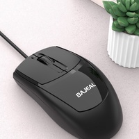 Souris optique filaire USB BAJEAL D2 pour jeux, câble de 1,5 m, 3 boutons 3D, accessoires pour ordinateur portable, souris ergonomique pour le bureau et la maison, en stock