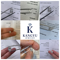 Горячая распродажа: Серьги-гвоздики Kangyu Au750 18K с высококачественными выращенными в лаборатории бриллиантами, цвет DEF, качество VVS/VS, сертифицировано IGI, с наполнением