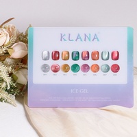 KLANA Kit de vernis gel œil de chat aux couleurs riches, gel magnétique pour nail art, pour salon et DIY, vernis gel UV LED à retirer par trempage, 8 couleurs au total