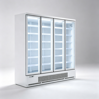 Réfrigérateur commercial en verre à économie d'énergie avec système No Frost et vitrine réfrigérée pour boissons, idéal pour les buffets