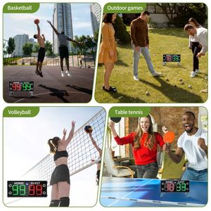 <span class=keywords><strong>Marcador</strong></span> Electrónico Portátil con Pantalla Táctil, <span class=keywords><strong>Marcador</strong></span> Digital LED para Baloncesto, Pádel, Voleibol y Otros Deportes - Product Image 4