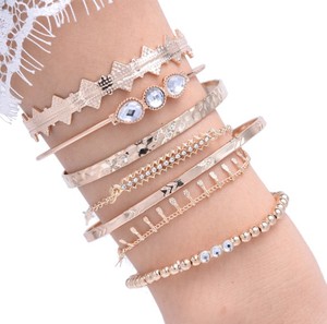 ชุดสร้อยข้อมือหินใหม่ล่าสุดชุดกำไลข้อมือทองคำสำหรับผู้หญิง - Product Image 2