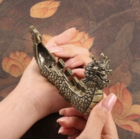 Ornement en laiton pour la fête des bateaux-dragons chinois, dragon 3D, activité, bateau-dragon, arrangement de table, artisanat