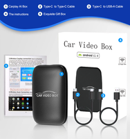 Adaptador Inalámbrico 3 en 1 para Android 12, Carplay y Android Auto 2025, Actualización Plug & Play para Youtube y Netflix, Dongle Inalámbrico para Auto, AI BOX