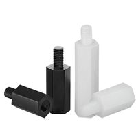 Entretoises hexagonales en nylon à une extrémité, colonnes de support d'isolation en plastique M2 M2.5 M3 M4 M5