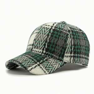 Gorras de Béisbol con Visera Rígida a Cuadros de Moda al por Mayor para Mujer, Protección Solar para Exteriores, Gorra de Béisbol Personalizada - Product Image 5