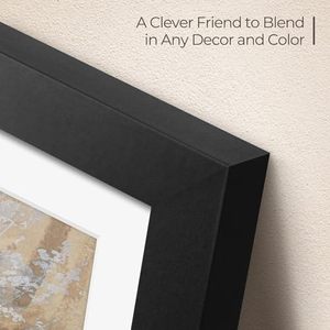 Bluesail đen thân thiện với môi UV in ấn khung ảnh Set 6 Mat 11x14 16x20 Composite gỗ Gallery Wall Mount plexiglass DIY 5x7 - Product Image 2