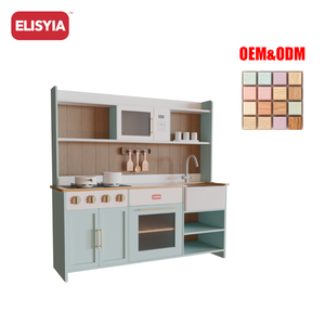 Cuisine en bois avec <span class=keywords><strong>lave</strong></span>-<span class=keywords><strong>vaisselle</strong></span> et réfrigérateur, 2-4 ans, rose, vert sauge, moderne, luxe, vente flash, soldes, moins <span class=keywords><strong>de</strong></span> 50, filles, garçons - Product Image 2