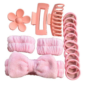 Popolare 16 pz/set di plastica artigli per capelli lavaggio fasce per capelli felpate cerchietti per capelli su misura per capelli per le donne - Product Image 1