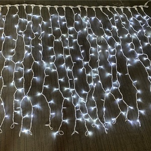 Cadena de luces de cortina de ventana de Color de alta calidad Año Nuevo 2025 gran oferta Cable de goma IP67 Led para decoración navideña con Flash - Product Image 2