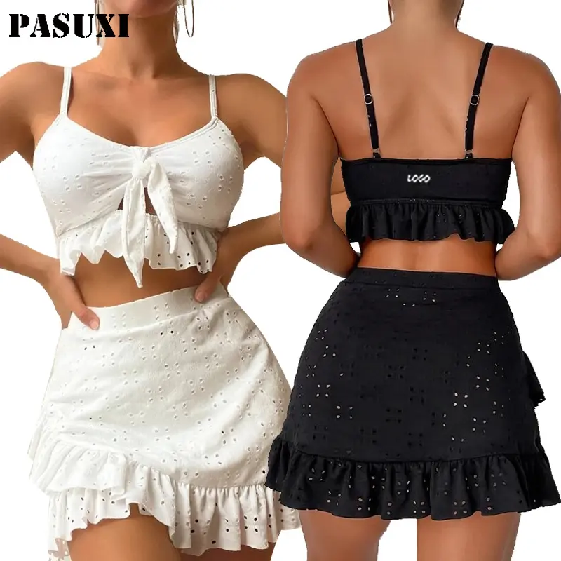 PASUXI Hot 2023 Swimsuit Recorte Dividir Secagem Rápida Plus Size Swimwear Senhoras Sexy Bikini Set Para As Mulheres