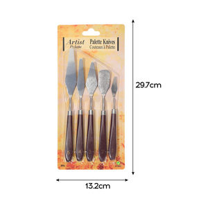 BOMEIJIA Ensemble de 5 racloirs d'artiste, manche en plastique, <span class=keywords><strong>couteau</strong></span> à palette en acier inoxydable pour la <span class=keywords><strong>peinture</strong></span> à l'huile, pour le modelage, le matériau acrylique - Product Image 6