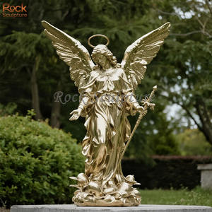 Fusione esterna personalizzata di scultura femminile angelo bronzo e statua dell'ala - Product Image 3