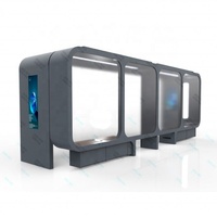 Arrêt de bus moderne avec caisson lumineux à LED Prix d'usine Consommation d'énergie 12V Matériau en acier Forme rectangulaire Conception originale unique