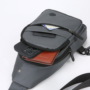 Men's Chest Bag Waterproof Ultra Lightweight Multi Functional Everyday Outdoor Use Grey Military Green Dark Blue Black Solid - Product Image 2