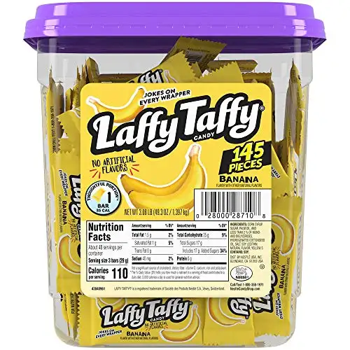 Bocal à bonbons Laffy, banane, 145 unités
