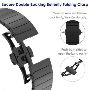 Correa de reloj de acero inoxidable para <span class=keywords><strong>Samsung</strong></span> <span class=keywords><strong>Galaxy</strong></span> <span class=keywords><strong>Watch</strong></span> 6 <span class=keywords><strong>5</strong></span> 4 316L correa de metal con hebilla de mariposa - Product Image 4