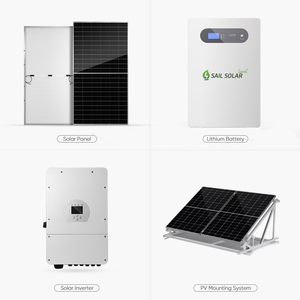 Système d'alimentation solaire domestique avec générateur solaire 10KW 12KW 15KW 3000W et batterie au lithium 10KWH 16KWH - Product Image 2