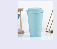 Gobelets à café réutilisables en plastique PLA de 16 oz, écologiques, style américain moderne, avec couvercles en dôme, pour les voyages, sans BPA, biodégradables, compatibles lave-vaisselle