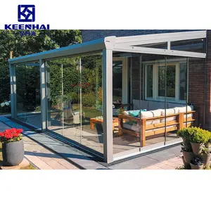 Modern Design Portable Aluminium Sunroom Frames Balcony Glass Roof Framing for Outdoor Glass Houses for Hotel Applications