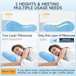 Oreiller orthopédique en mousse à mémoire de forme, antibactérien, respirant, écologique, soutien cervical, soulagement de la douleur au cou, doux et ergonomique - Product Image 2
