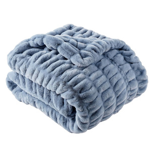 Chăn lông minky cao cấp hai lớp, dày 1000GSM, nặng 5lbs, mềm mại, dày dặn, chất liệu lông thỏ giả, dùng cho phòng ngủ và ghế sofa - Product Image 3