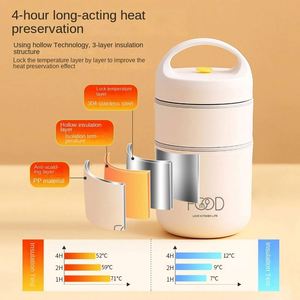Stainless Steel Vacuum Insulated Food Flask & Soup Jar with Lid 510ml/680ml 12-24hrs Thermal Insulation Gift <b>Cup</b> for Lunch - Product Image 5