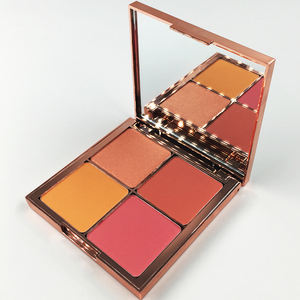 Colorete impermeable elegante para mujer, paleta de rubor facial de larga duración, 4 colores - Product Image 3