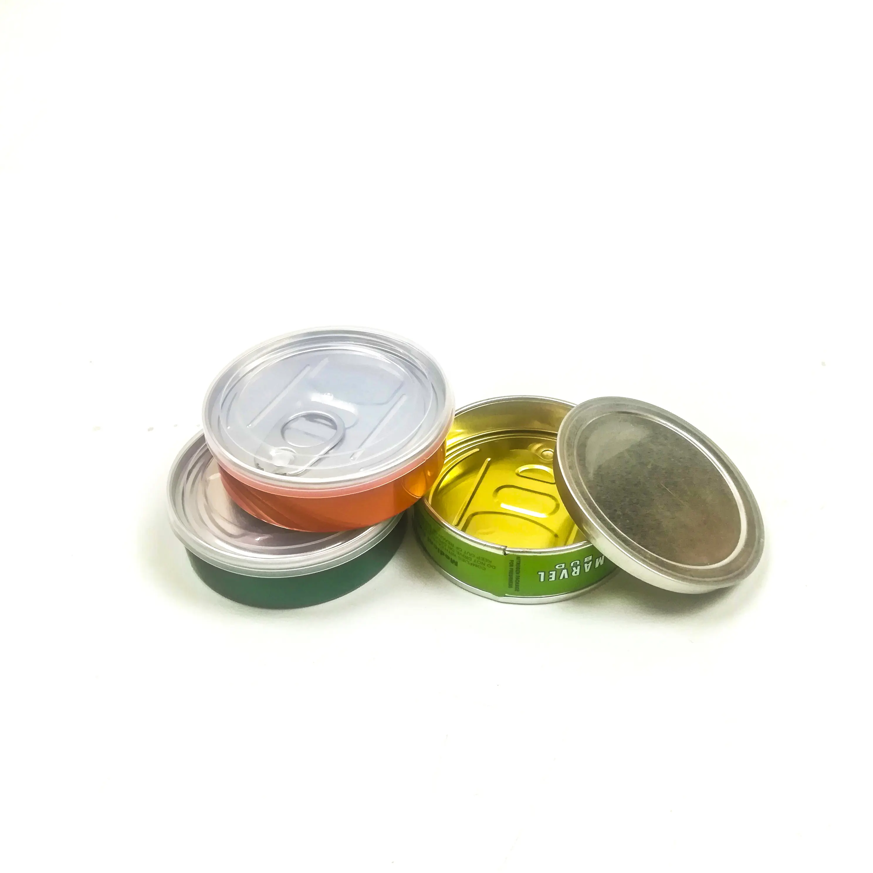 Cali pressitin lata 73,3*24mm atún latas con pegatinas Cali médico Stardawg bañeras etiquetas personalizadas Pressitin de latas de aluminio