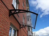 Auvent PC à panneaux alvéolaires haute résistance, auvent pare-soleil moderne CE facile à installer pour patio, balcon et usage commercial