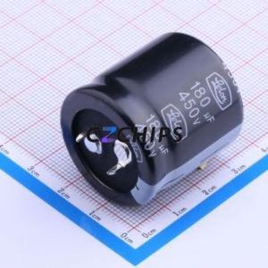 LSM181M2W--A3030 Snap-in Aluminum Electrolytic <b>Capacitor</b> Through hole Component (THT),D30xL30mm 180uF 20% 450V 10mm - Product Image 2