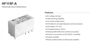 Tiếp sức công suất cao thu nhỏ hf115fp/hf115fk/<span class=keywords><strong>HF115F</strong></span>-A/<span class=keywords><strong>hf115f</strong></span> chuyển tiếp công nghiệp <span class=keywords><strong>Hongfa</strong></span> <span class=keywords><strong>hf115f</strong></span> Series - Product Image 3