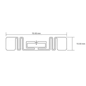 Disesuaikan jarak panjang Anti cairan stiker RFID Tag perhiasan Label Ultra frekuensi tinggi basah Inlay NXP U8 U9 UHF RFID Label