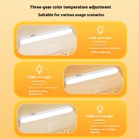 Lampe de table LED magnétique, rechargeable par USB, avec horloge, télécommande, luminosité réglable, lampe de bureau d'apprentissage