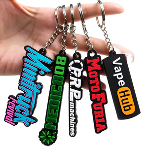 Factory Design Rubber Keychain Custom Design