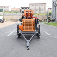 Machine de forage de puits d'eau sur roues, hydraulique, alimentée au diesel, portable, 200 m, petite foreuse de puits d'eau, directement de l'usine