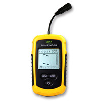 Sonda de Pesca Lucky Fish Finder Sonar FF1108-1, Ecosonda Portátil con Rango de Profundidad de 100 m para Pesca, Hecha de Plástico Resistente