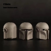 Mandalorian Titanlegierung CNC-gefräste Star Wars Messer-Anhänger-Perlen mit Broaching-Armband- und Halsketten-Verbindern
