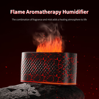 Diffuseur d'huiles essentielles à ultrasons 160 ml, humidificateur à brume froide, mini diffuseur d'arômes USB avec lumière LED de nuit effet flamme, vente en gros d'usine