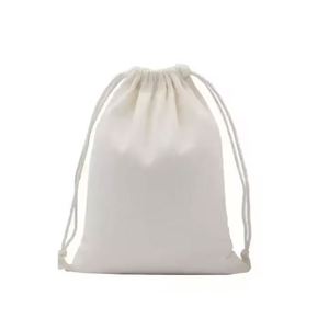 Sac à cordon en toile de coton naturelle avec logo personnalisé, sérigraphié, à simple ou double cordon - Product Image 5
