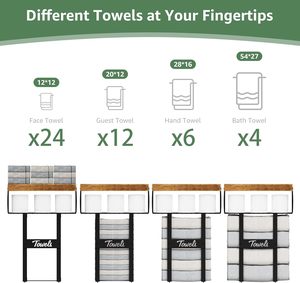 Étagères de salle de bain sur <span class=keywords><strong>toilette</strong></span>-étagère flottante pour mur au-dessus du porte-serviettes de <span class=keywords><strong>toilette</strong></span> petites étagères de décoration de ferme - Product Image 6