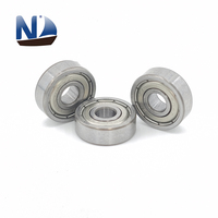 Bantalan Bola Alur Dalam 604ZZ 4x12x4mm Presisi P6 ZV3 Kebisingan Rendah ZZ Pelindung Logam Bantalan Motor Mikro