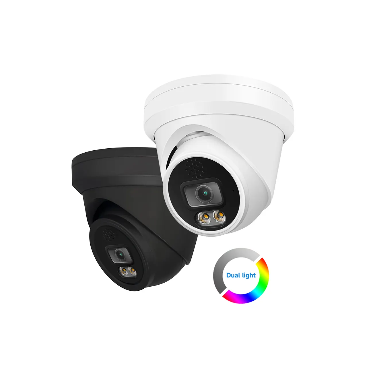 4K Ultra HD Active Deterrence Turret IP Security Camera Smart Dual Illumination 24/7 Colorful Two Way Audio Sound Alarm SD Slot