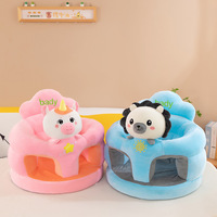 Canapé pour enfants en peluche, sans rembourrage, réglable, avec dossier anti-chute, pour apprendre à s'asseoir et corriger la posture, motif dessin animé