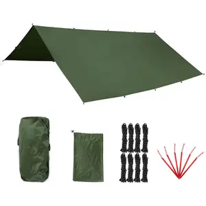 Hammock rainfly camping covered tarp_tent, UV protection lightweight waterproof sunshade tarp camp