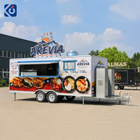 Remolque de Comida para Helados y Café, Carrito de Venta Móvil, Totalmente Equipado, Servicio de Catering al Aire Libre, Tamaño Personalizado, Camión de Comida para Hot Dogs y Pizza