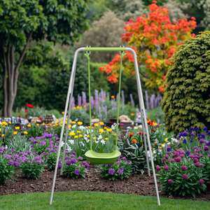 Balançoire durable pour enfants de jardin et de maternelle, ensemble de balançoire réglable pour enfants avec design antidérapant pour patio, cour arrière, divertissement en plein air - Product Image 3