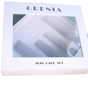 cuidado de la piel <span class=keywords><strong>productos</strong></span> embalaje blanco caja de regalo con ventana PVC transparente tapa - Product Image 4